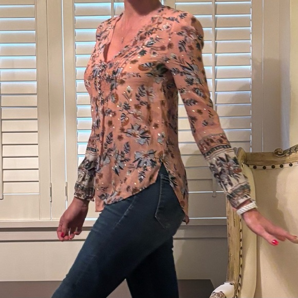 Veronica Beard long sleeve silk blouse - Picture 9 of 13